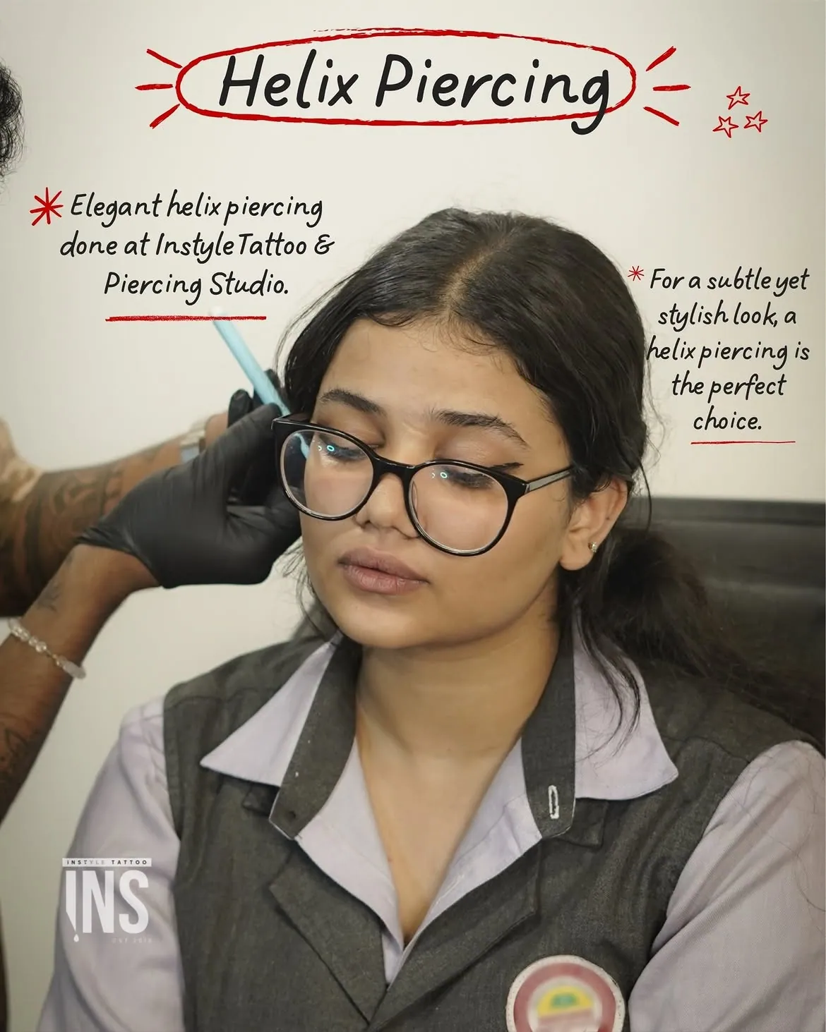 Body piercing by Instyle Tattoo Studio, Kochi